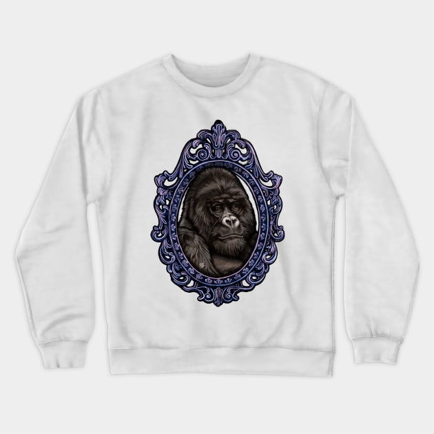 Mammal Cameo: Silverback Gorilla (The Patriarch) Crewneck Sweatshirt by FreyStrandDraws